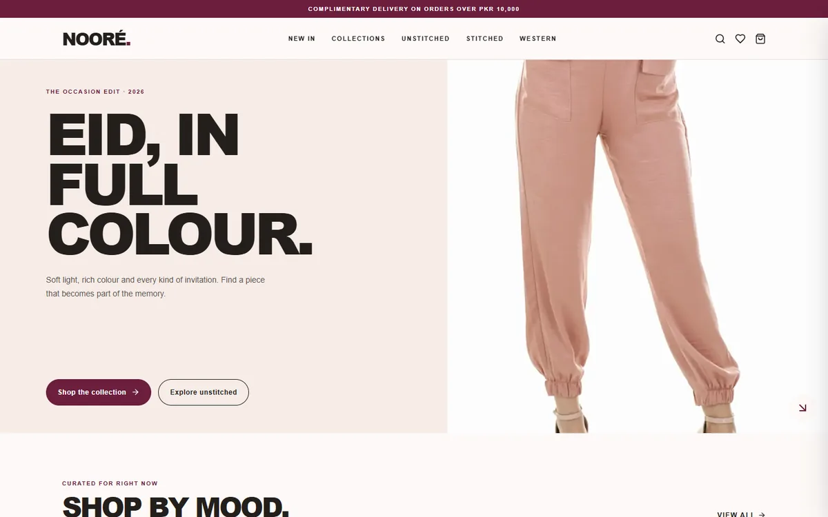 Clothing website live demo preview